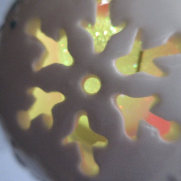 Lightscapes Porcelain Snowflake Christmas Ornament Light Color Changing WORKS - Picture 11 of 11